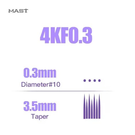 Mast PRO Cartridges 1004KF - 0,30mm / 3,5mm Taper - 20pcs - The Perma