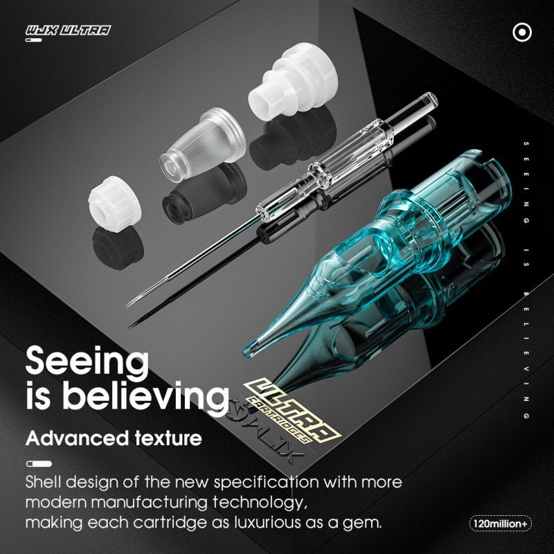 WJX Ultra Cartridges 3 Round Liner 0,25mm Diameter / 5mm Taper Needle - 20pcs - The Perma