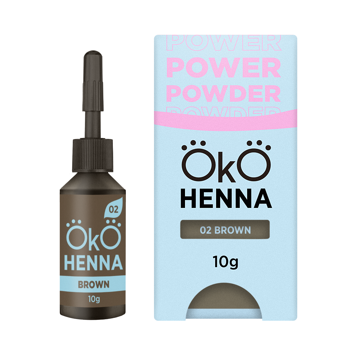 OKO Power Powder Henna – 02 Brown 10 g