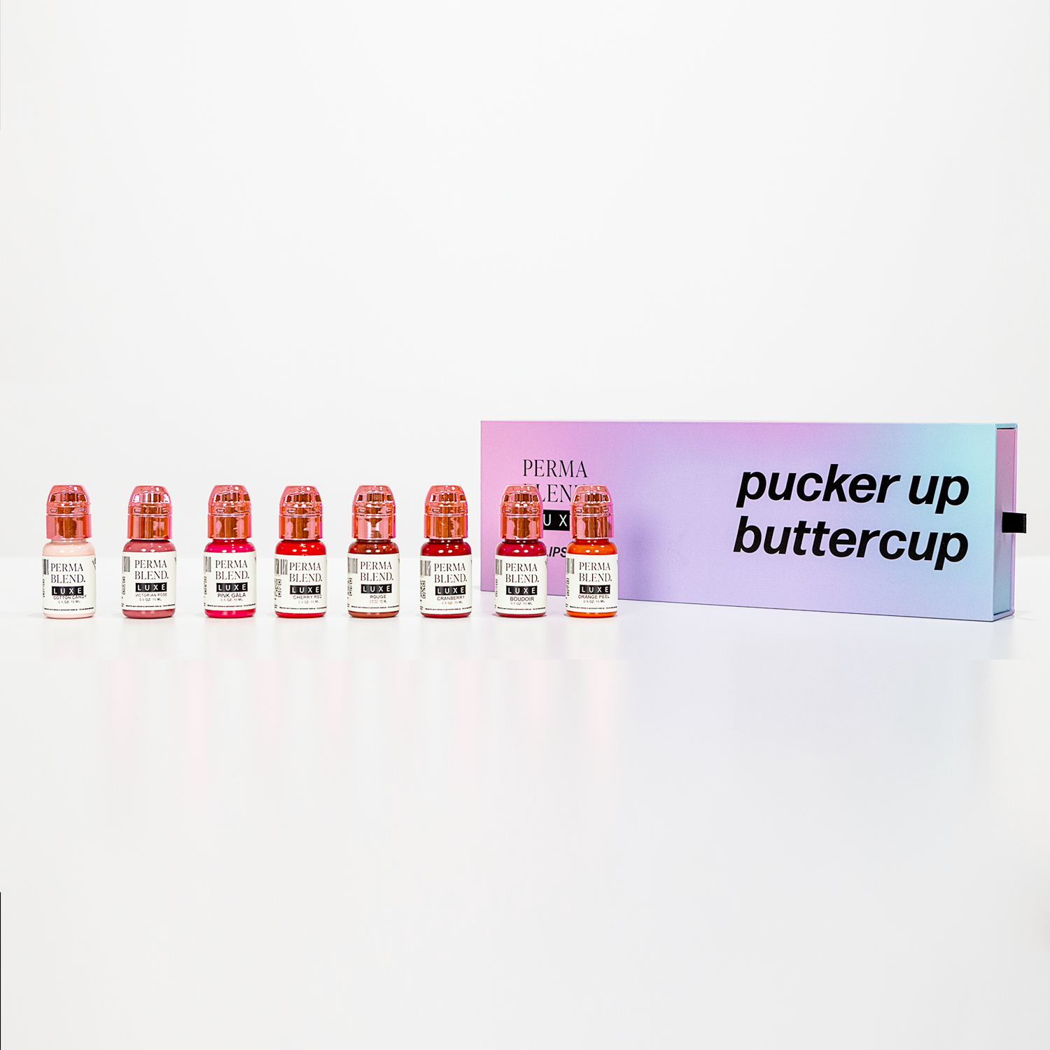 Perma Blend Luxe PMU Ink - Pucker-Up Buttercup Lip Set - 8x15ml