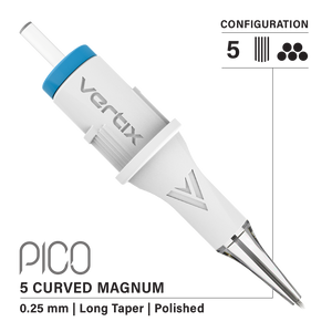 Vertix Pico Cartridges 0.25mm 5 Magnum Curved Long Taper Needle  - 20pcs