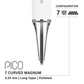 Vertix Pico Cartridges 0.25mm 7 Magnum Curved Long Taper Needle - 20pcs
