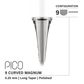 Vertix Pico Cartridges 0.25mm 9 Magnum Curved Long Taper Needle - 20pcs