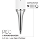 Vertix Pico Cartridges 0.25mm 9 Round Shader Long Taper Needle - 20pcs