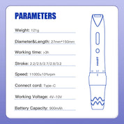 Wireless Tattoo Pen Machine With 2.2MM-3.2MM Adjustable Strokes Permanent Makeup | Mast P60