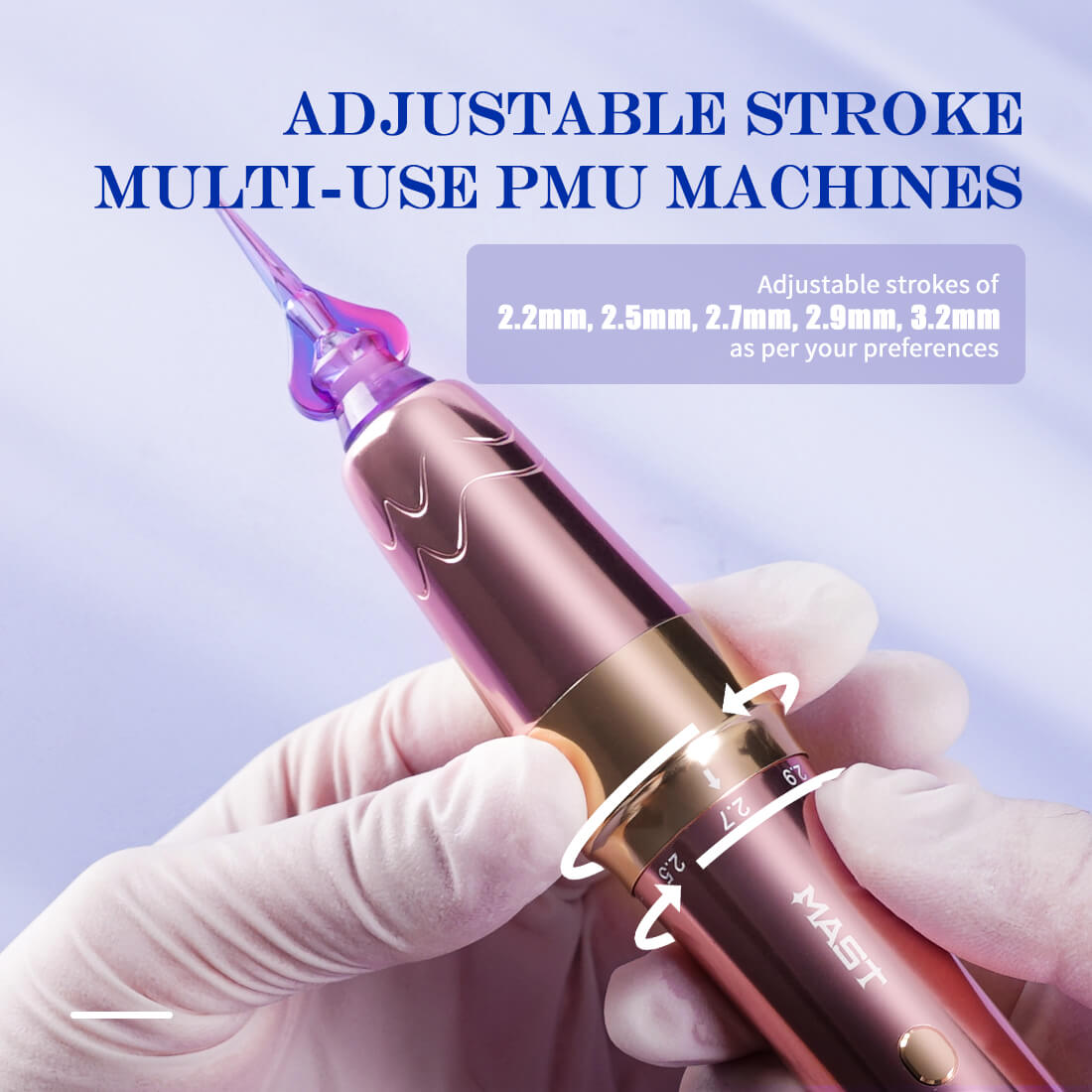 Wireless Tattoo Pen Machine With 2.2MM-3.2MM Adjustable Strokes Permanent Makeup | Mast P60