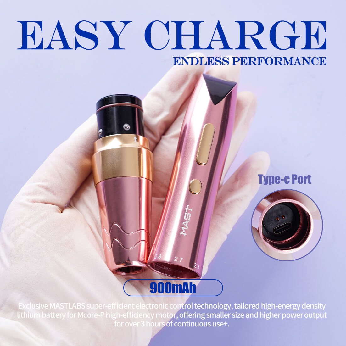 Wireless Tattoo Pen Machine With 2.2MM-3.2MM Adjustable Strokes Permanent Makeup | Mast P60