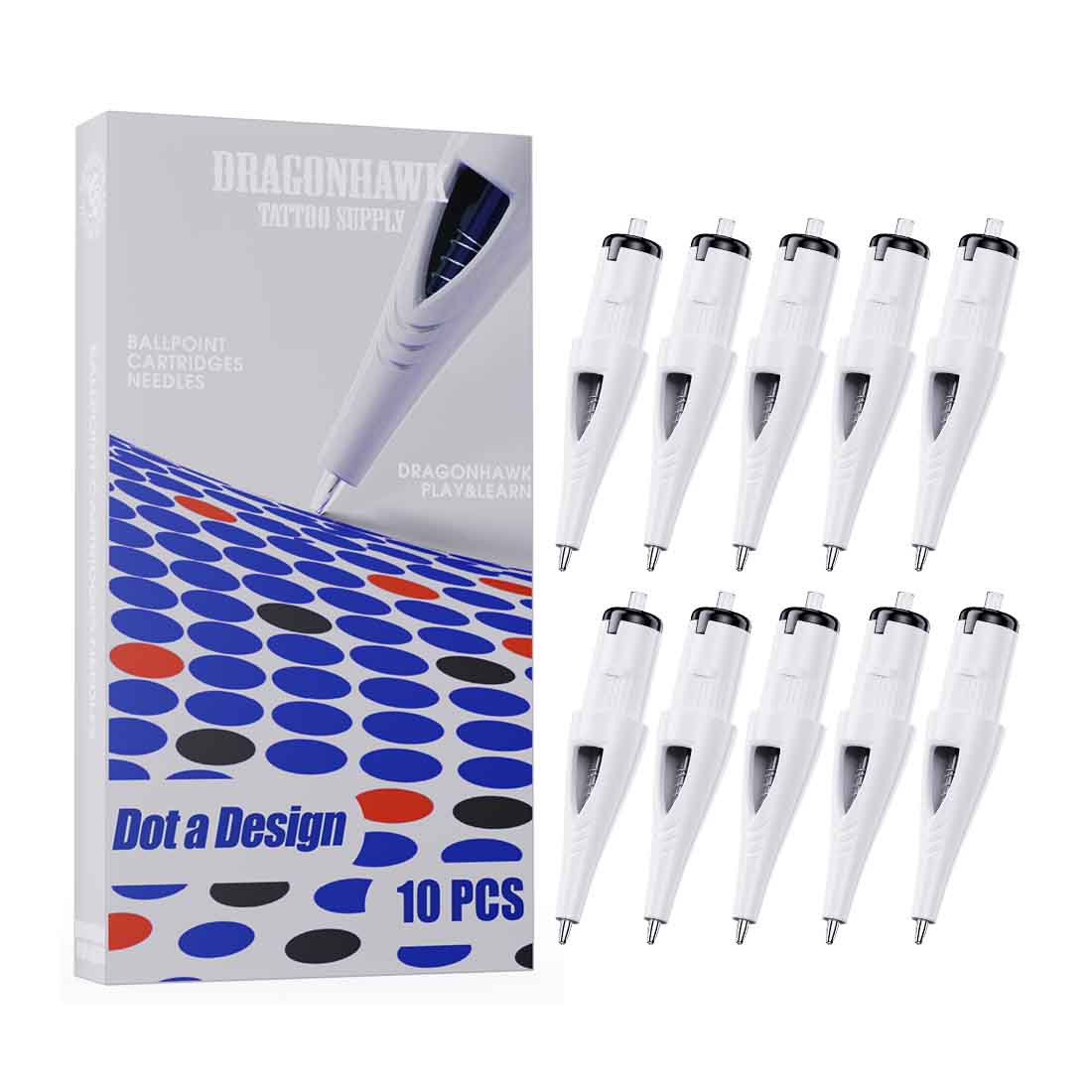 Dragonhawk Ballpoint Cartridges Needles - 10pcs - The Perma