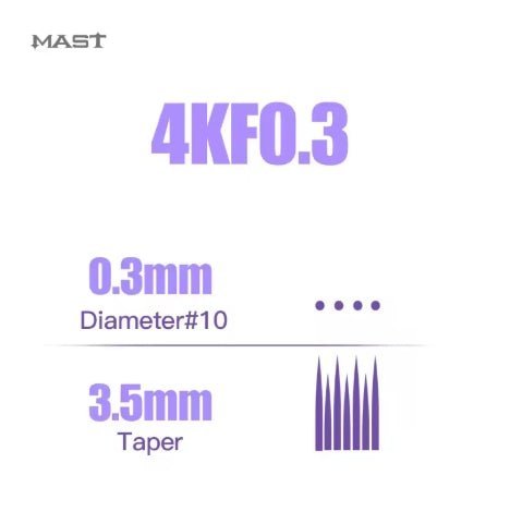 Mast PRO Cartridges 1004KF - 0,30mm / 3,5mm Taper - 20pcs - The Perma