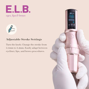 Microbeau E.L.B Adjustable Stroke PMU Machine – Blush Pink - The Perma