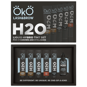 OKO Lash&Brow Liquid Hybrid Tint H2O Kit (5 Tints + 1 Oxidant) - The Perma