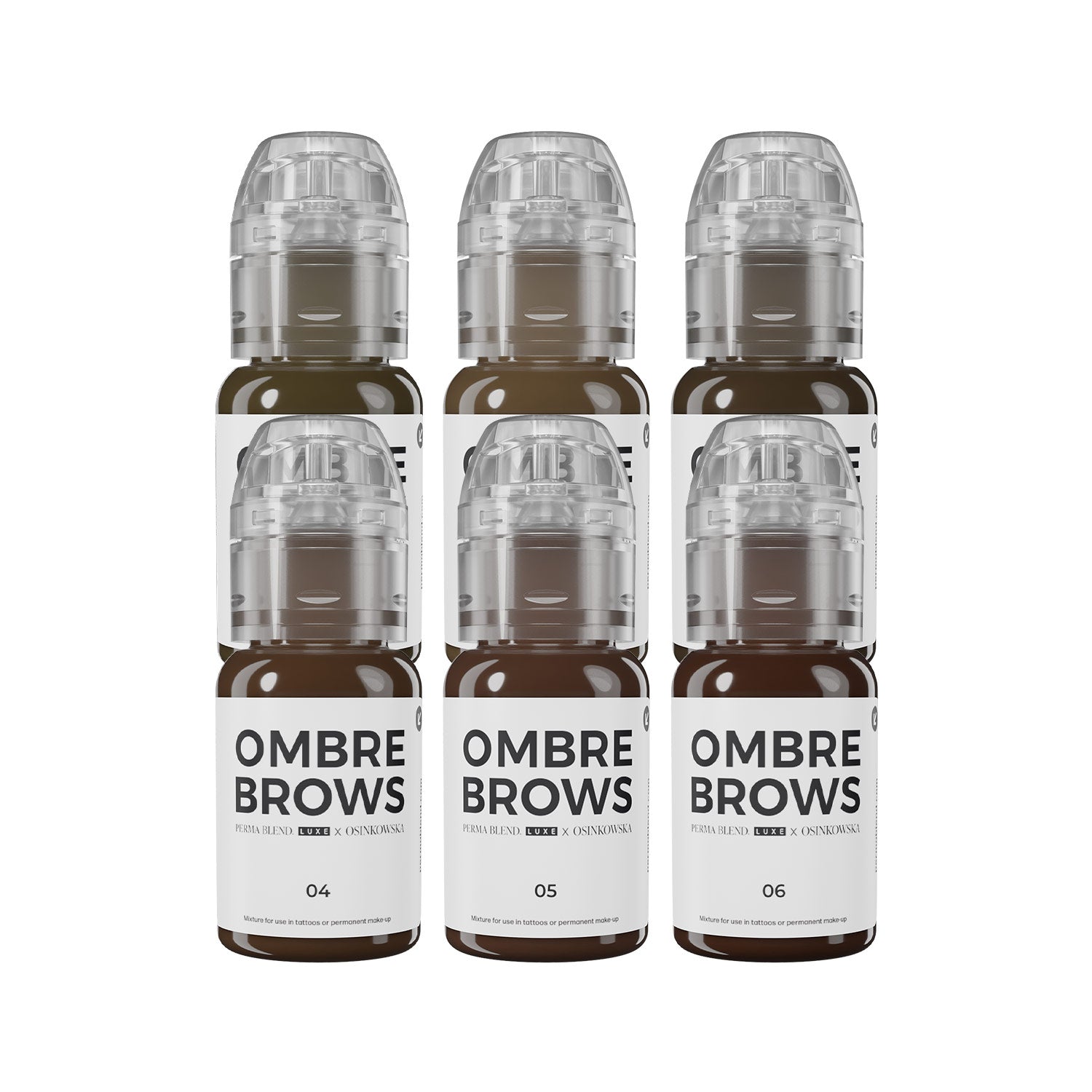 PERMA BLEND LUXE X OSINKOWSKA - OMBRE BROWS PIGMENTS SET - 6x 15ml 