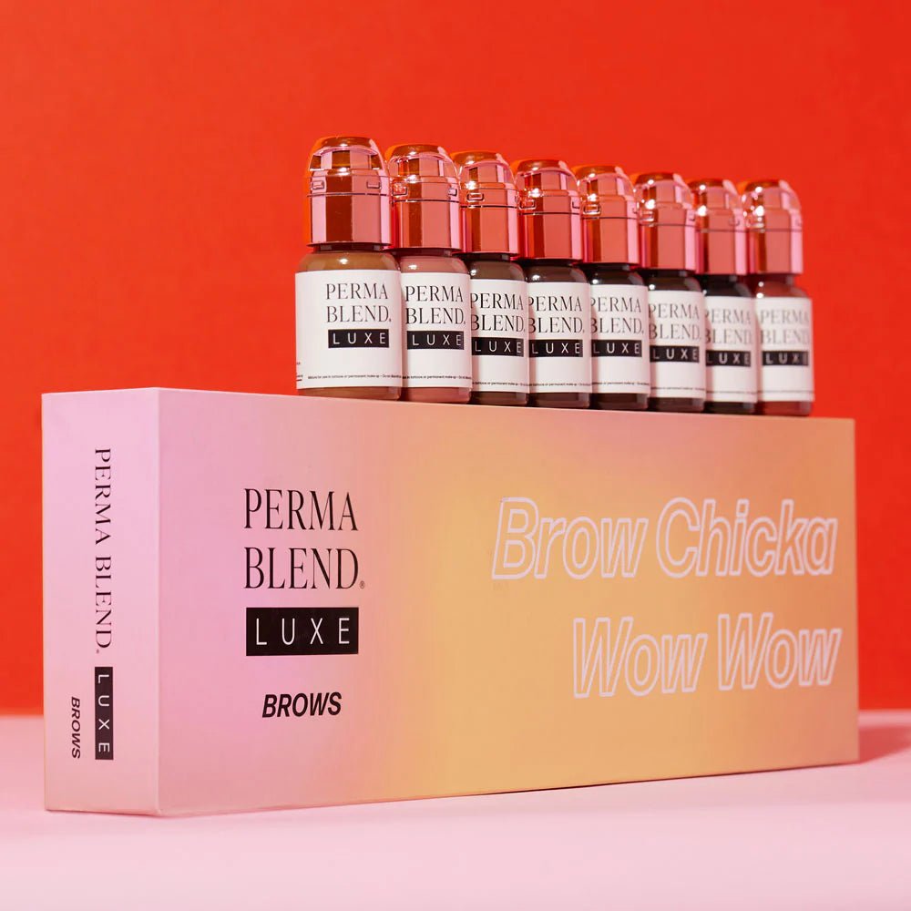 Perma Blend Luxe PMU Ink - Brow - Chicka Wow Wow Wow Set 8x15ml - The Perma