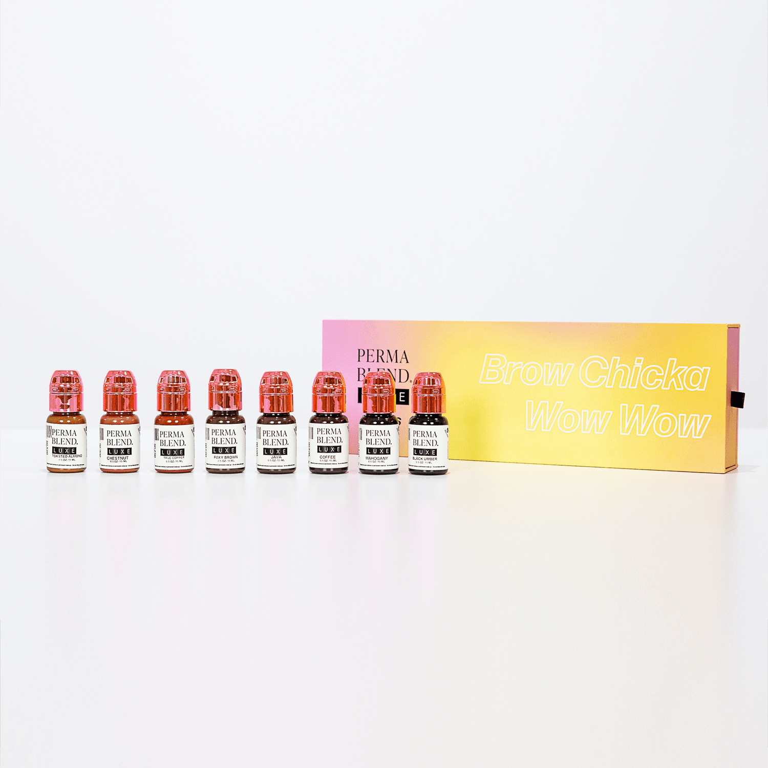 Perma Blend Luxe PMU Ink - Brow - Chicka Wow Wow Wow Set 8x15ml - The Perma