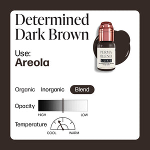 Perma Blend Luxe PMU Ink - Determined Dark Brown 15ml - The Perma