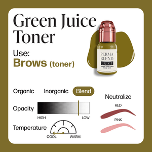 Perma Blend Luxe PMU Ink - Green Juice Toner 15ml - The Perma