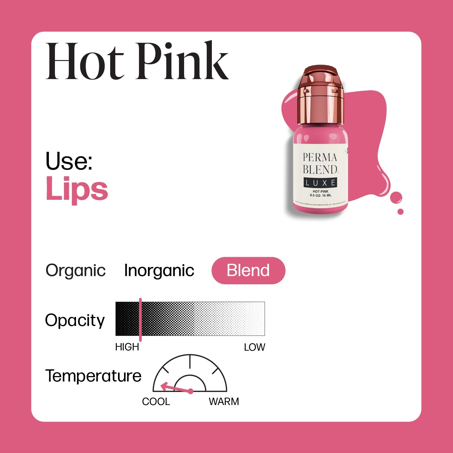 Perma Blend Luxe PMU Ink - Hot Pink 15ml - The Perma