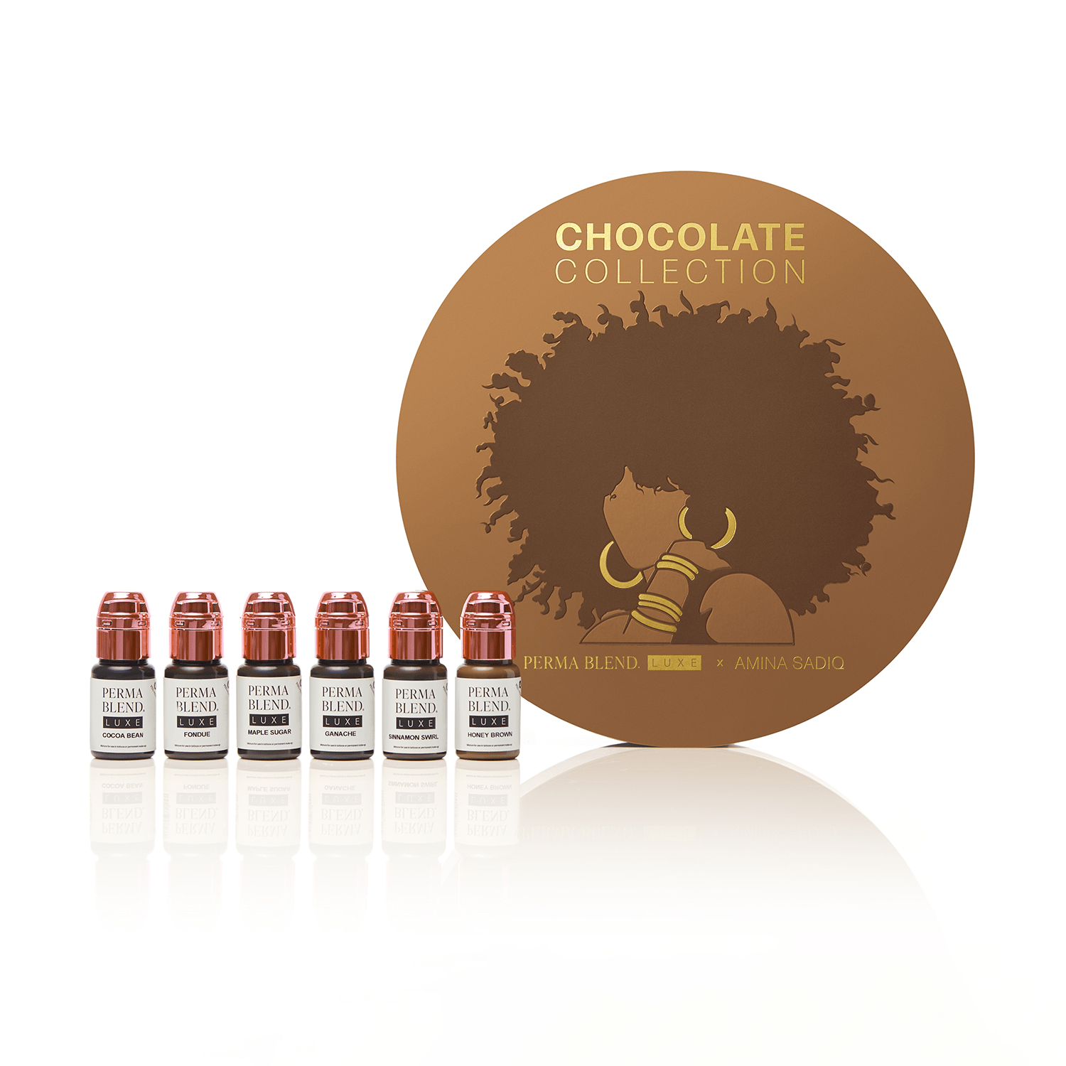 Perma Blend Luxe PMU Ink - The Chocolate Collection - Complete Set of 6x 15 ml - The Perma