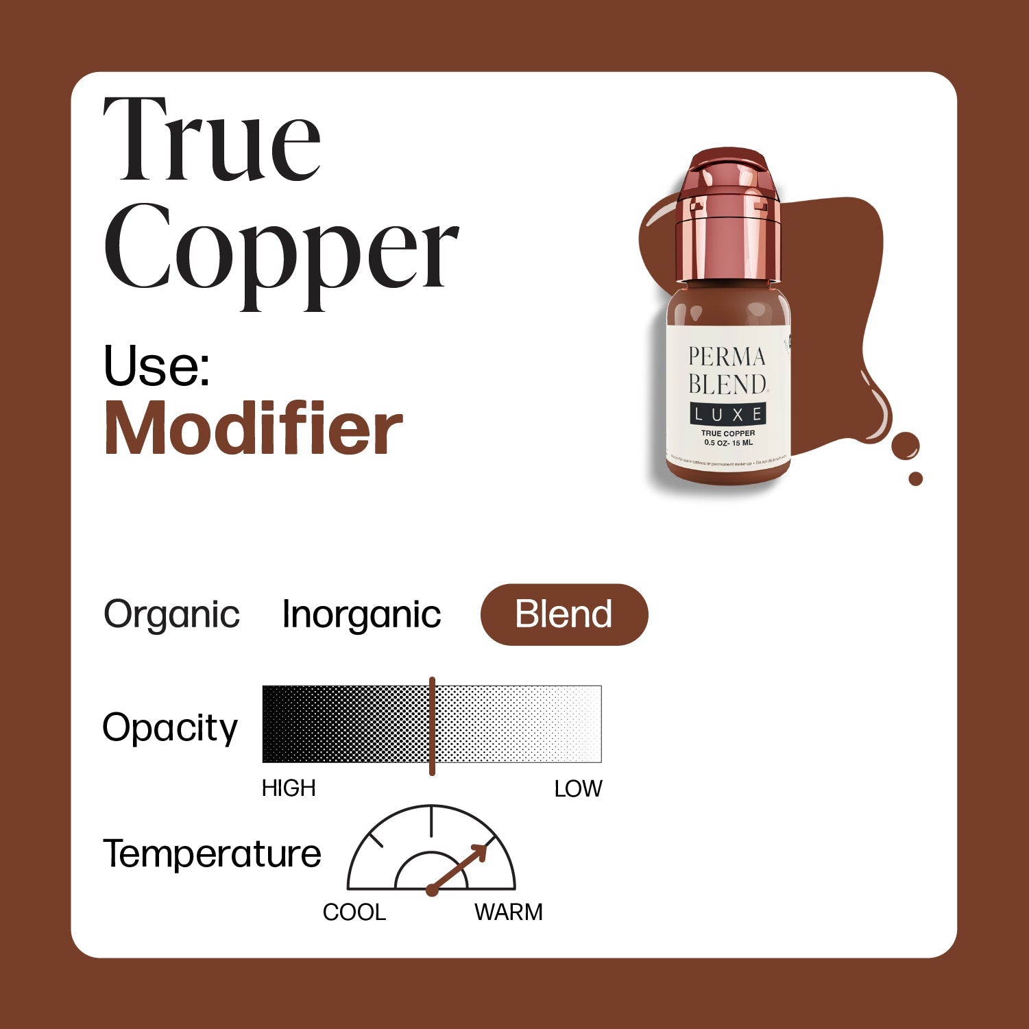 Perma Blend Luxe PMU Ink - True Copper 15ml - The Perma