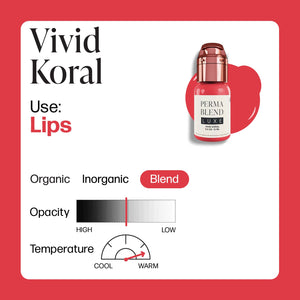 Perma Blend Luxe PMU Ink - Vivid Koral 15ml - The Perma