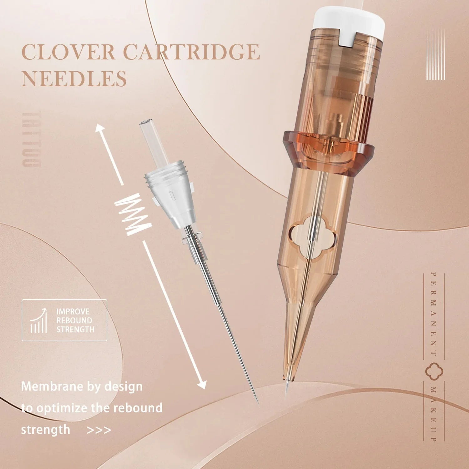 POPU - Clover Cartridge 3 - round liner long taper - 20pcs - The Perma