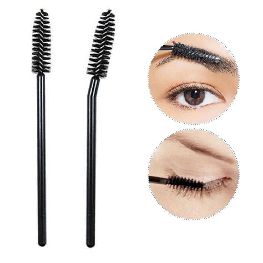 POPU - Disposable Eyebrow Brush 50pcs - Black - The Perma