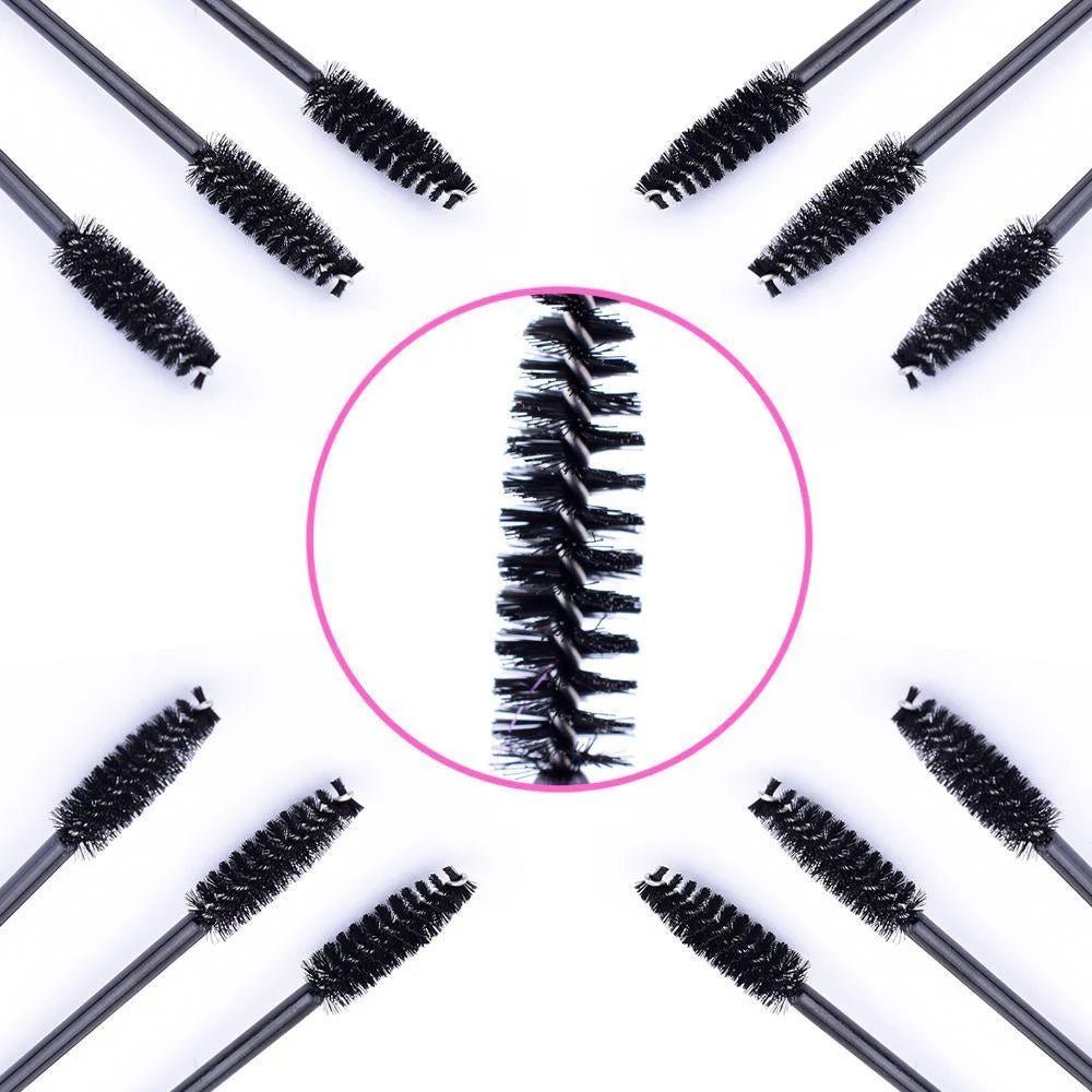 POPU - Disposable Eyebrow Brush 50pcs - Black - The Perma