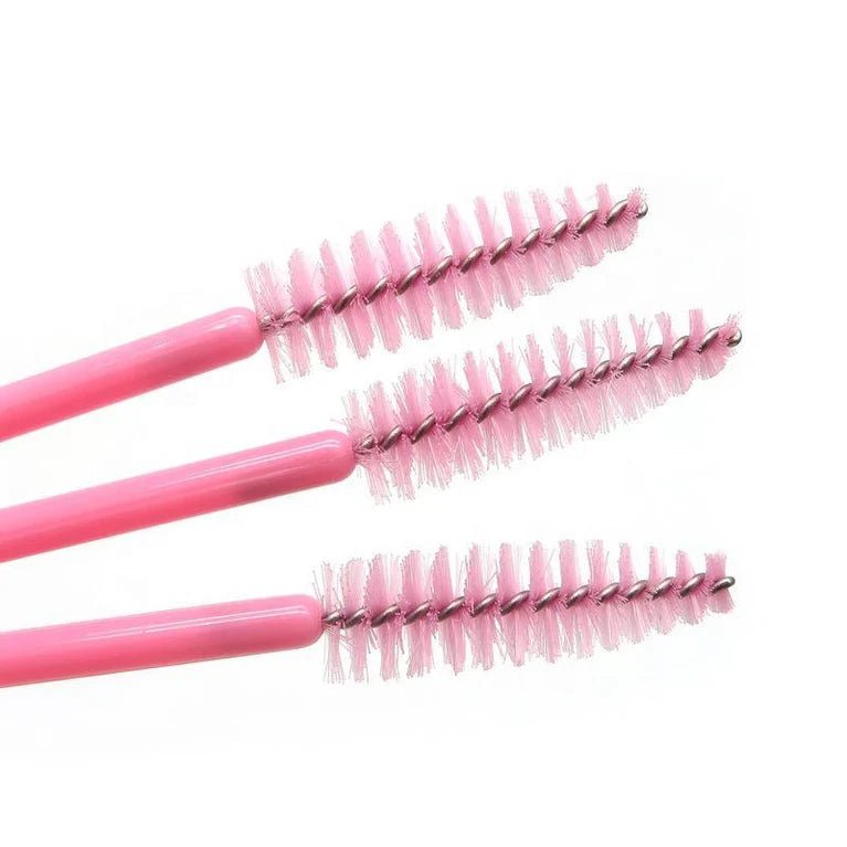 POPU - Disposable Eyebrow Brush 50pcs - Pink - The Perma
