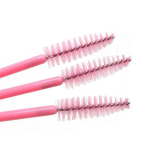 POPU - Disposable Eyebrow Brush 50pcs - Pink - The Perma
