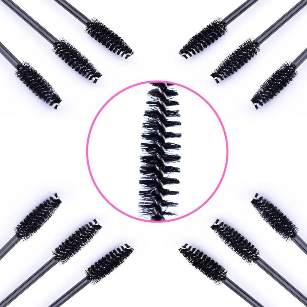POPU - Disposable Eyebrow Brush 50pcs - Pink - The Perma