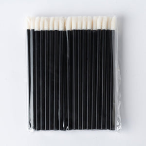 POPU - Disposable Lip Brush - 50pcs - Black - The Perma
