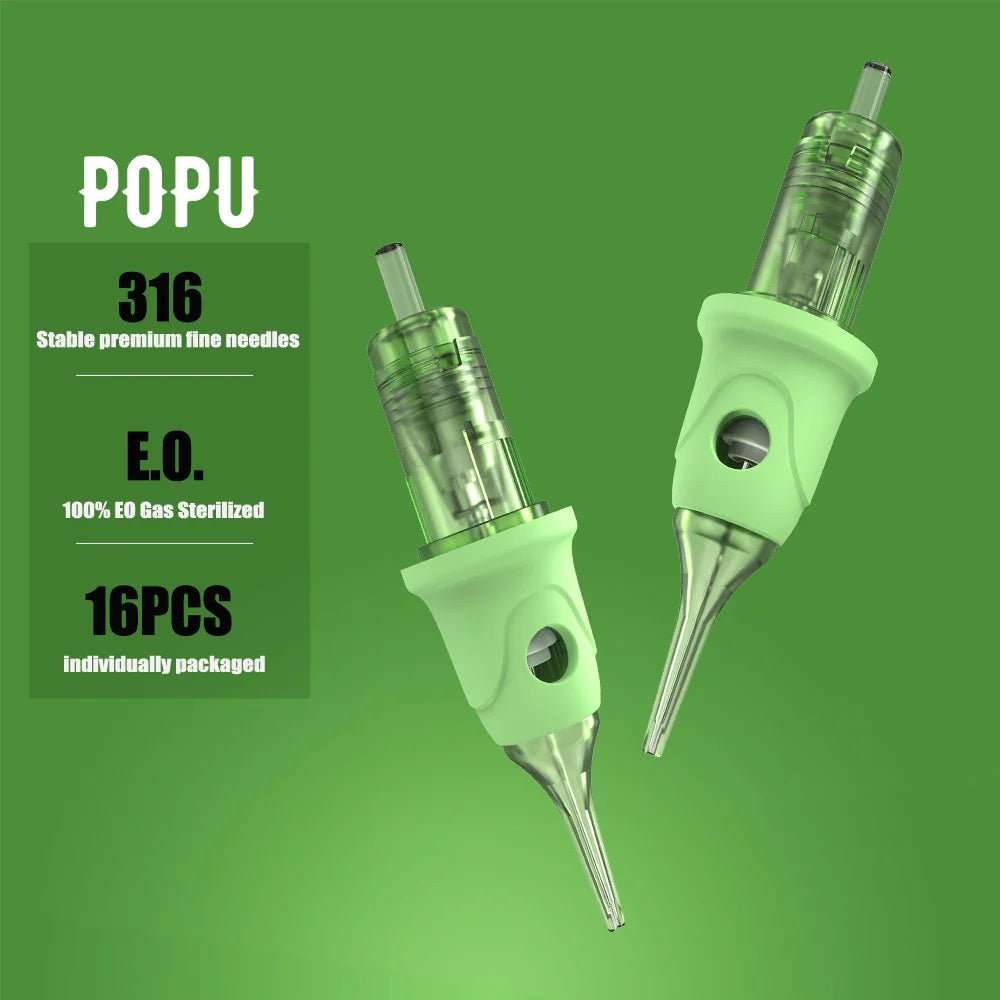 POPU - Omni V2 Cartridge 3 - Round Liner Long Taper - 16pcs - The Perma