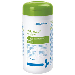 Schülke mikrozid® AF wipes Desinfektionstücher Gebrauchsfertige, getränkte Tücher zur Flächendesinfektion 1 Spenderdose = 150 Tücher (14 x 18 cm) - The Perma