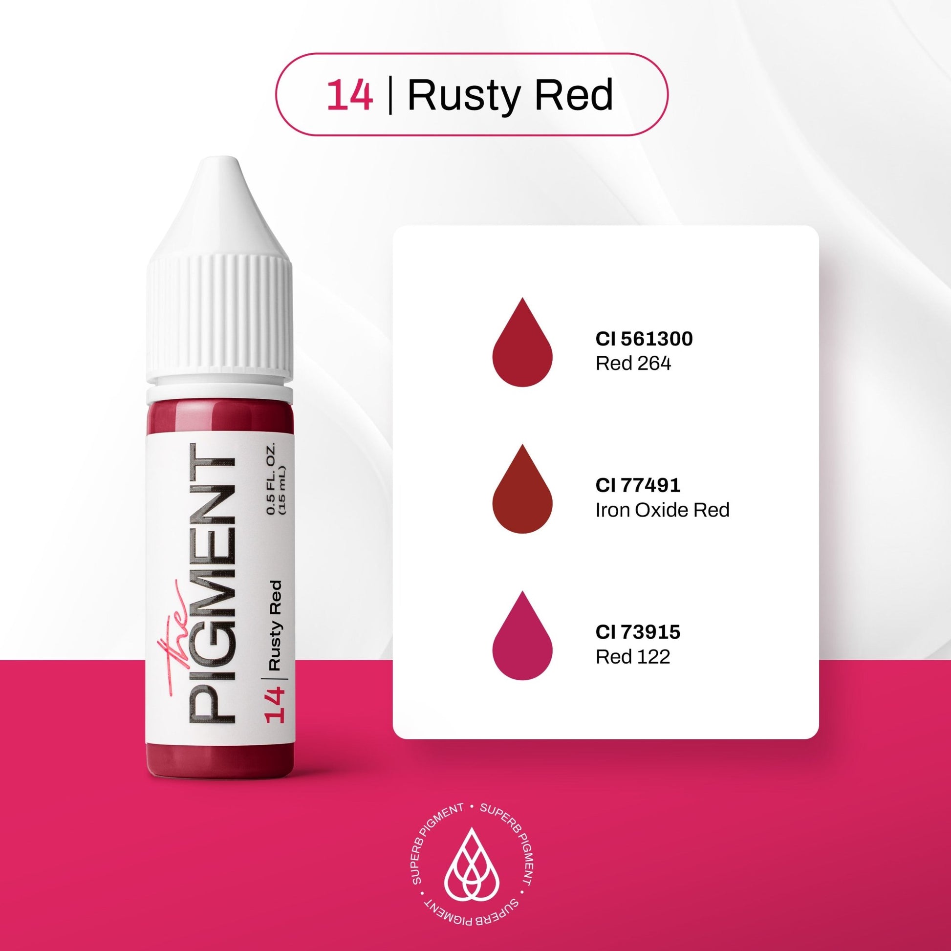 The Pigment - 14 Rusty Red - 15ml - The Perma