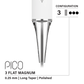 Vertix Pico Cartridges 0.25mm 3 Magnum Flat Long Taper Needle - 20pcs - The Perma