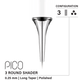 Vertix Pico Cartridges 0.25mm 3 Round Shader Long Taper Needle - 20pcs - The Perma
