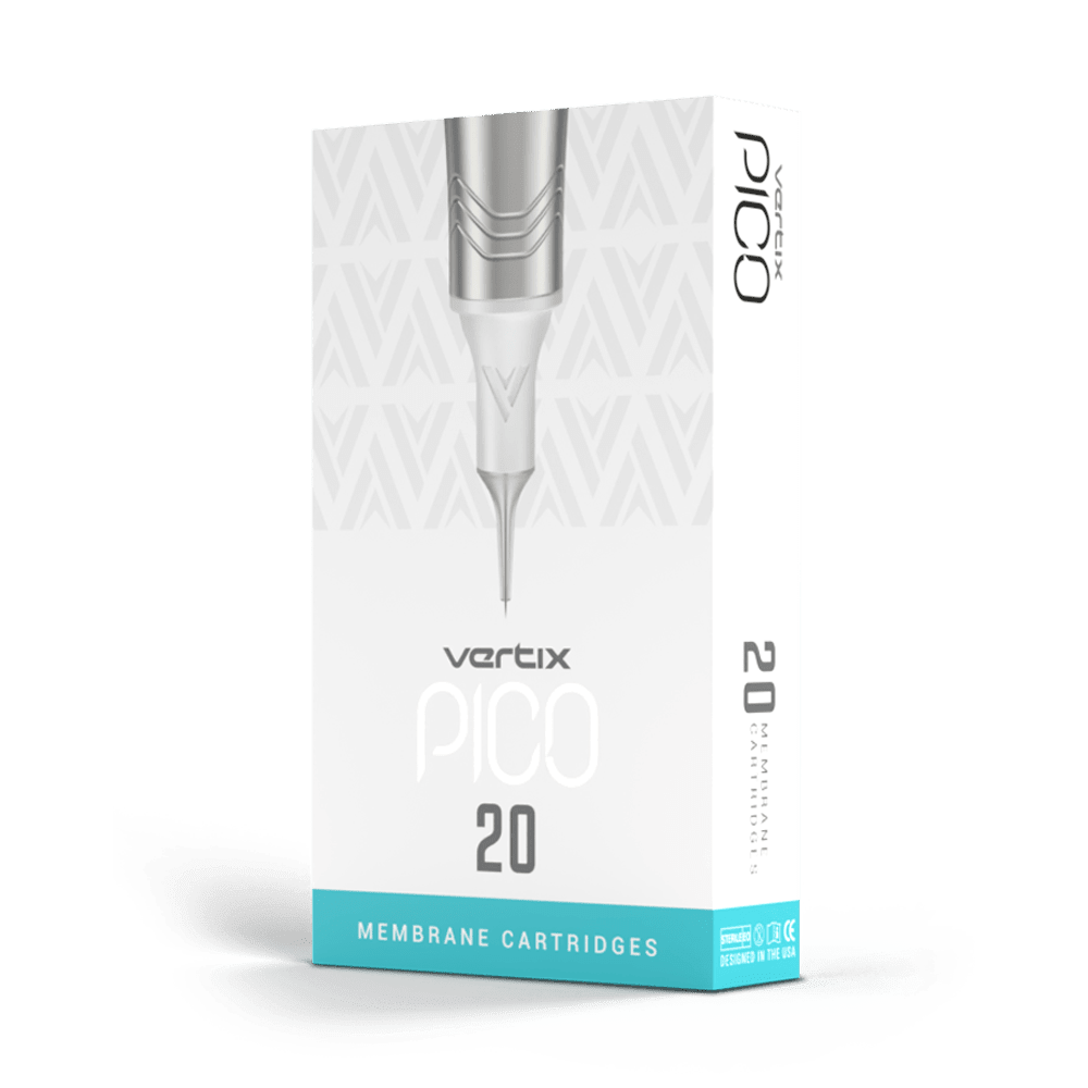 Vertix Pico Cartridges 0.25mm 5 Round Shader Long Taper Needle - 20pcs - The Perma
