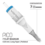Vertix Pico Cartridges 0.25mm 7 Magnum Flat Long Taper Needle - 20pcs - The Perma