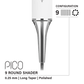 Vertix Pico Cartridges 0.25mm 9 Round Shader Long Taper Needle - 20pcs - The Perma