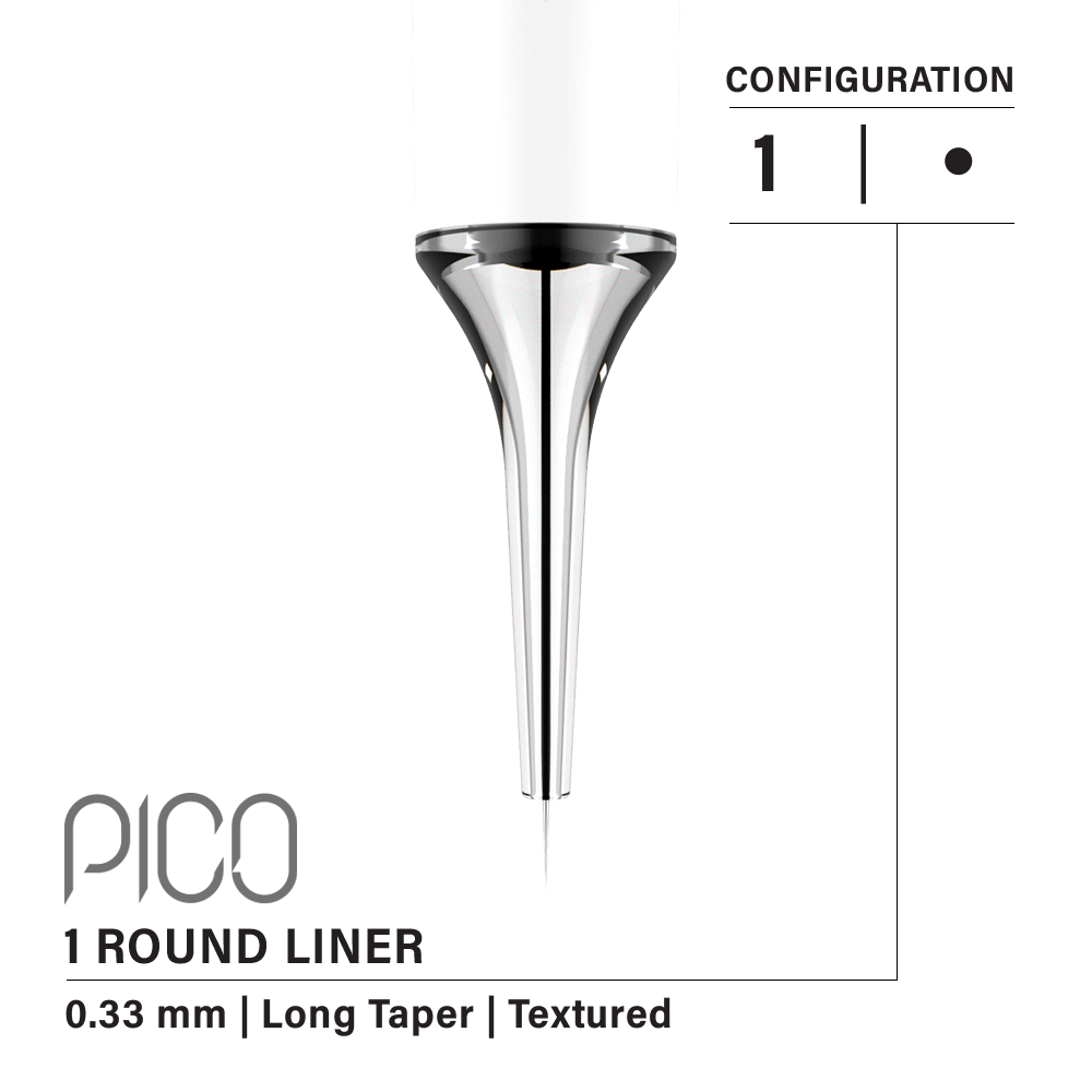 Vertix Pico Cartridges 1 Round Liner Needle - 20pcs - The Perma