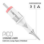 Vertix Pico Cartridges 3 Round Liner Needle - 20pcs - The Perma