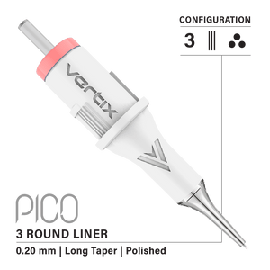 Vertix Pico Cartridges 3 Round Liner Needle - 20pcs - The Perma